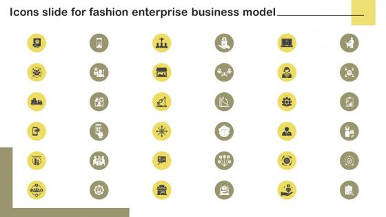 Icons Slide For Fashion Enterprise Business Model BMC SS V