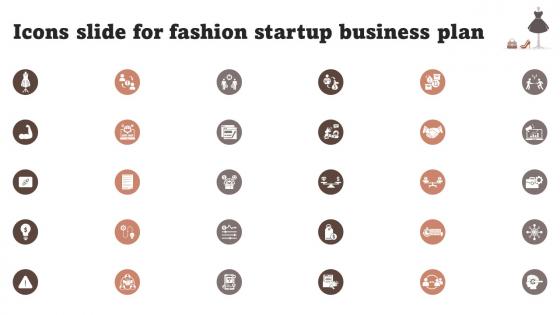 Icons Slide For Fashion Startup Business Plan BP SS