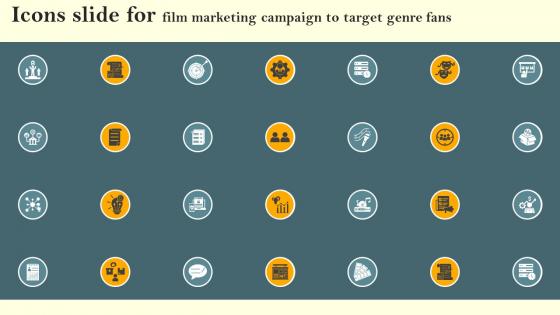 Icons Slide For Film Marketing Campaign To Target Genre Fans Strategy SS V
