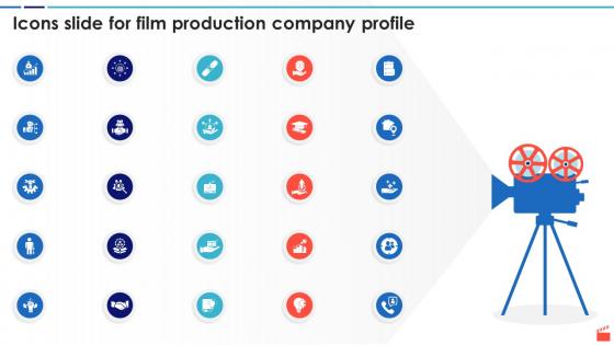 Icons Slide For Film Production Company Profile In Powerpoint And Google Slides
