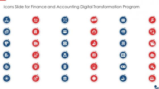 Icons Slide For Finance And Accounting Digital Transformation Program