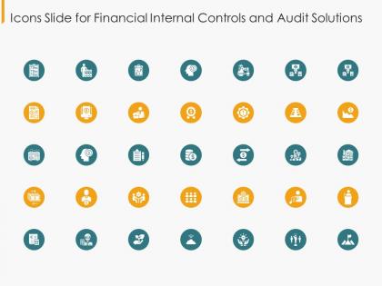 Icons slide for financial internal controls and audit solutions
