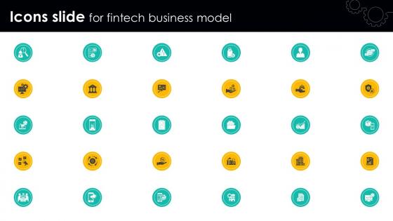 Icons Slide For Fintech Business Model BMC SS V