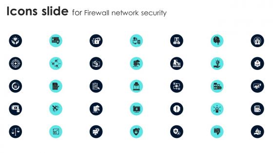 Icons Slide For Firewall Network Security
