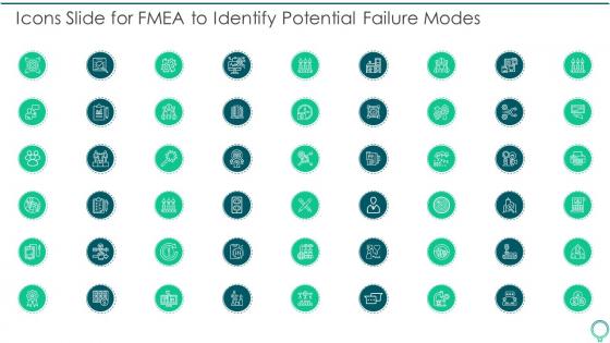 Icons Slide For FMEA To Identify Potential Failure Modes Ppt Tips