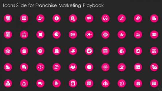 Icons Slide For Franchise Marketing Playbook
