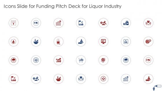 Icons Slide For Funding Pitch Deck For Liquor Industry