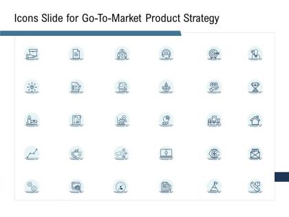 Icons slide for go to market product strategy ppt guidelines