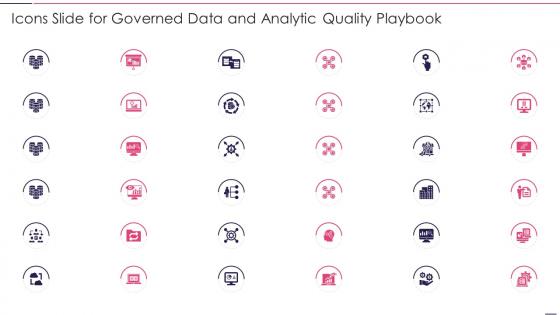 Icons Slide For Governed Data And Analytic Governed Data And Analytic Quality Playbook