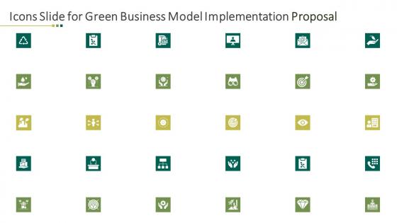 Icons slide for green business model implementation proposal