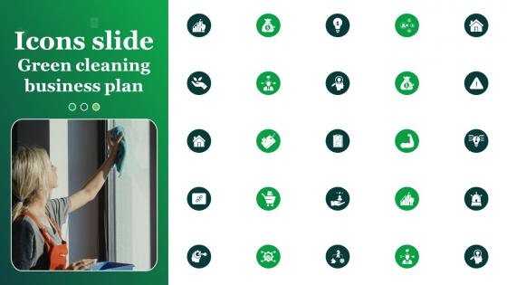 Icons Slide For Green Cleaning Business Plan BP SS