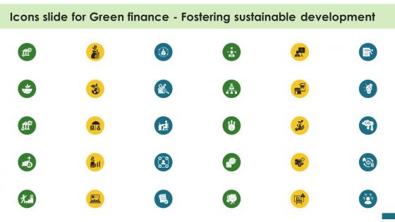 Icons Slide For Green Finance Fostering Sustainable Development CPP DK SS