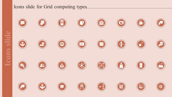Icons Slide For Grid Computing Types Ppt Show Graphics Template