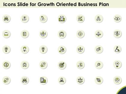 Icons slide for growth oriented business plan ppt powerpoint presentation good