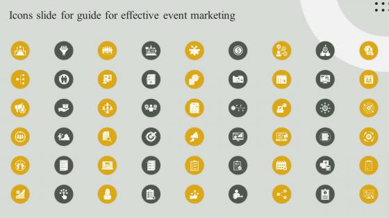 Icons Slide For Guide For Effective Event Marketing Ppt Slides Background Image