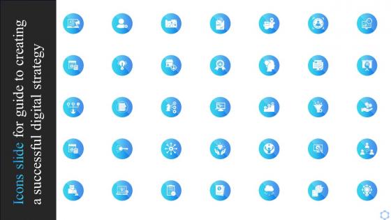 Icons Slide For Guide To Creating A Successful Digital Strategy
