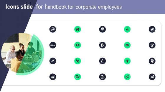 Icons Slide For Handbook For Corporate Employees Ppt Show Graphics Pictures