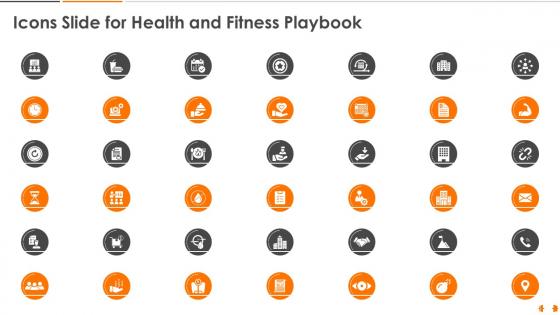 Icons slide for health and fitness playbook ppt introduction ideas