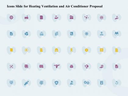 Icons slide for heating ventilation and air conditioner proposal ppt ideas