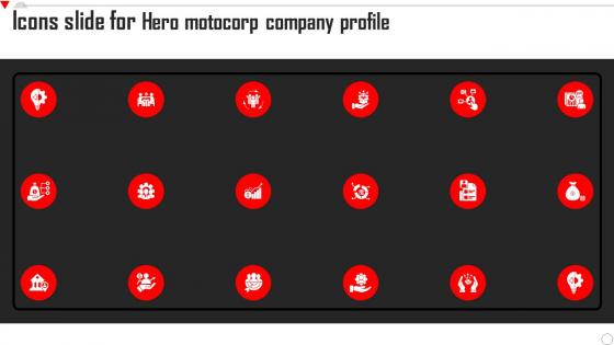 Icons Slide For Hero Motocorp Company Profile