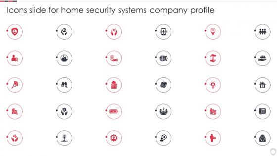 Icons Slide For Home Security Systems Company Profile