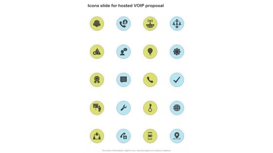 Icons Slide For Hosted Voip Proposal One Pager Sample Example Document