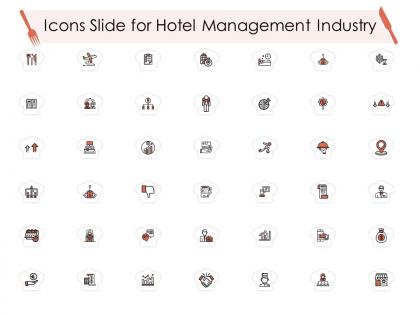 Icons slide for hotel management industry hotel management industry ppt icons
