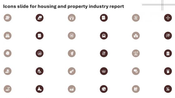 Icons Slide For Housing And Property Industry Report IR SS V