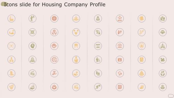 Icons Slide For Housing Company Profile Housing Company Profile