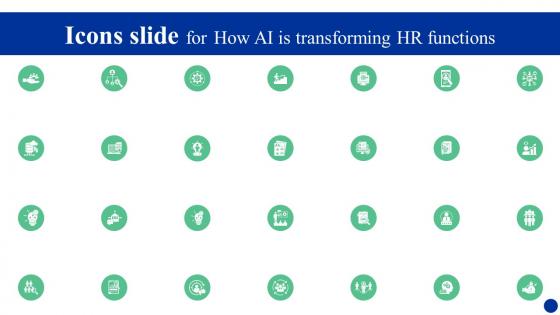 Icons Slide For How Ai Is Transforming Hr Functions AI SS
