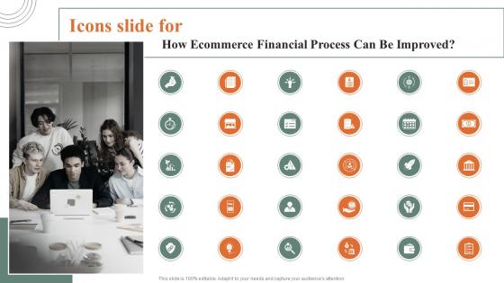 Icons Slide For How Ecommerce Financial Process Can Be Improved Ppt Slides Background Designs