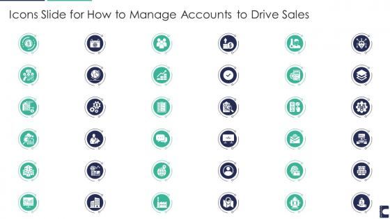 Icons slide for how to manage accounts to drive sales