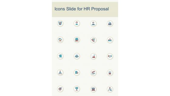Icons Slide For HR Proposal One Pager Sample Example Document