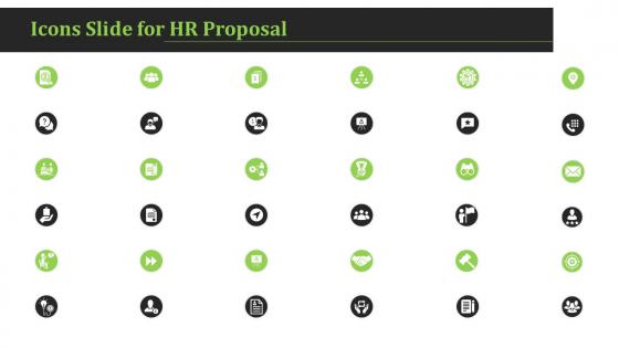 Icons slide for hr proposal ppt visual aids inspiration