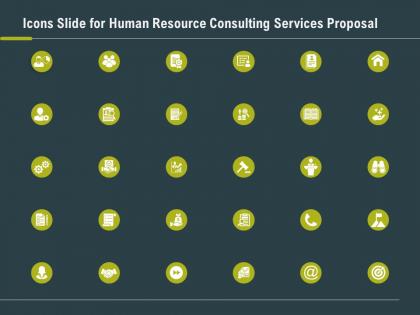 Icons slide for human resource consulting services proposal ppt slides ideas