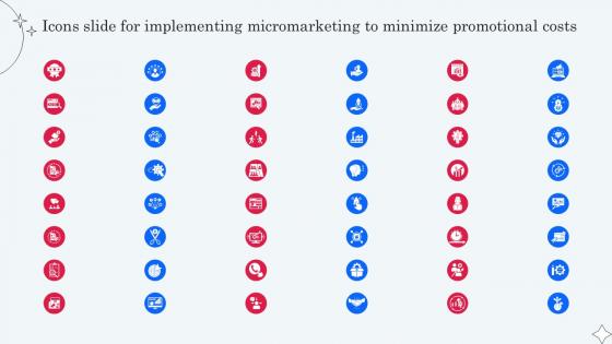 Icons Slide For Implementing Micromarketing To Minimize Promotional Costs MKT SS V