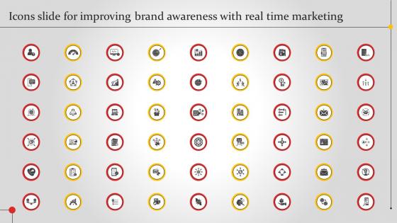Icons Slide For Improving Brand Awareness With Real Time Marketing MKT SS V