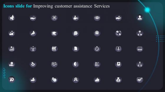 Icons Slide For Improving Customer Assistance Services