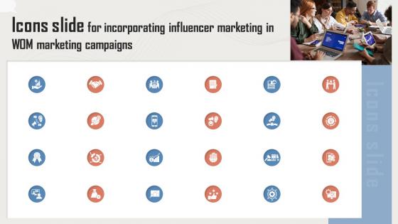 Icons Slide For Incorporating Influencer Marketing In WOM Marketing MKT SS V