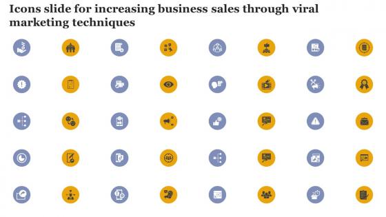Icons Slide For Increasing Business Sales Through Viral Marketing Techniques