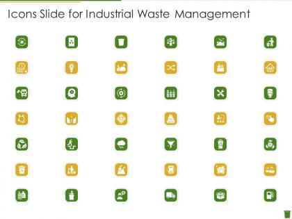 Icons slide for industrial waste management ppt gallery graphics template