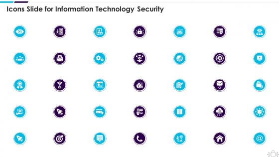 Icons Slide For Information Technology Security