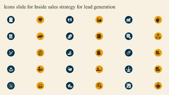 Icons Slide For Inside Sales Strategy For Lead Generation Strategy SS