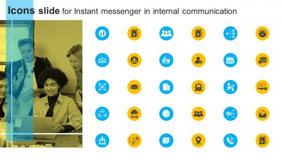 Icons Slide For Instant Messenger In Internal Communication