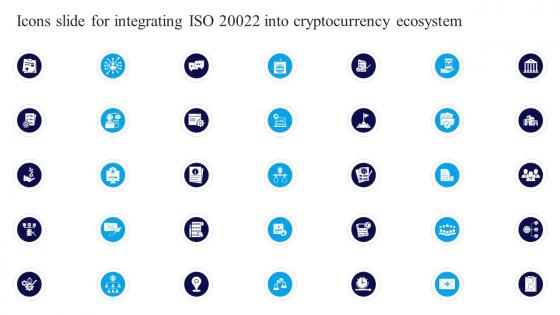 Icons Slide For Integrating ISO 20022 Into Cryptocurrency Ecosystem BCT SS