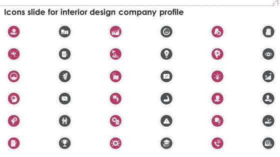 Icons Slide For Interior Design Company Profile Ppt Elements