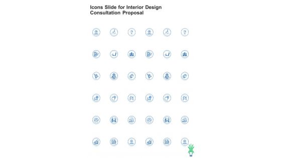 Icons Slide For Interior Design Consultation Proposal One Pager Sample Example Document