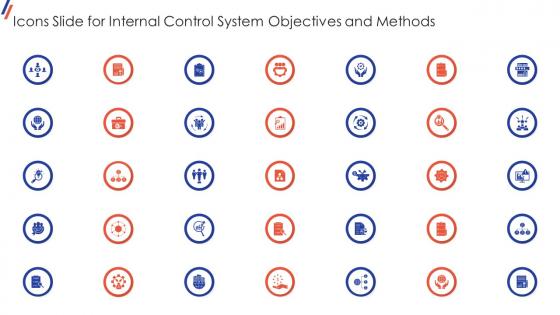 Icons Slide For Internal Control System Objectives And Methods Ppt Slides Background Designs