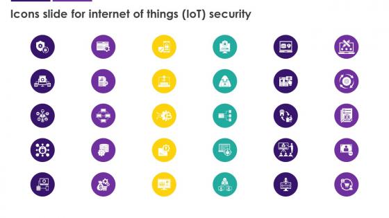 Icons Slide For Internet Of Things IoT Security Ppt Ideas Infographic Template Cybersecurity SS