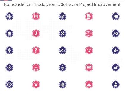 Icons slide for introduction to software project improvement